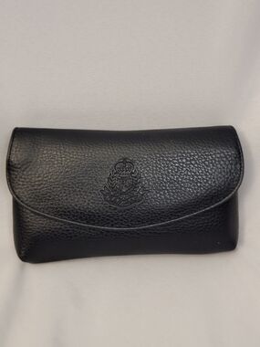 Tan Sac Navy Envelope Wallet Clutch - Embossed Crest